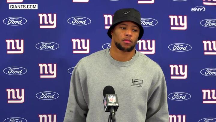 Giants vs Bears: Saquon Barkley on first 100-yard rushing game of 2021 in loss | Giants Post Game