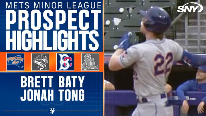 Mets prospects Brett Baty and Jonah Tong take center stage on Wednesday
