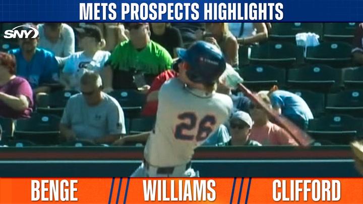 Mets prospects highlights featuring Benge, Williams, and Clifford.