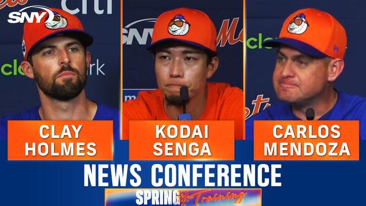 Clay Holmes and Kodai Senga on their outings at Mets spring training, Carlos Mendoza says it's 'a good day' for them