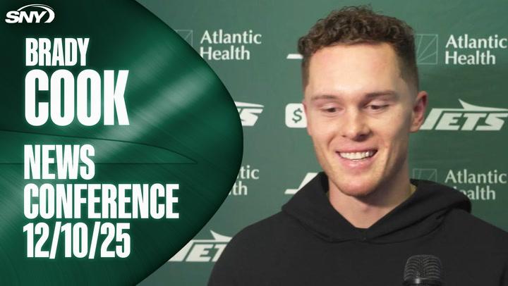 Brady Cook Jets news conference on 12/10/25
