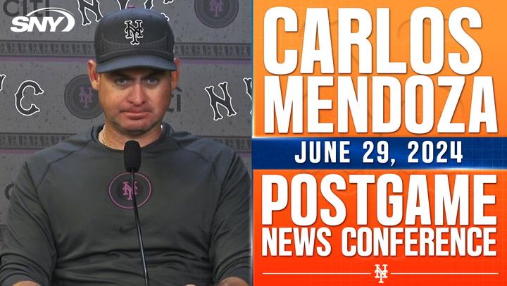 Carlos Mendoza comments on performance of Tylor Megill and Mets bullpen in loss