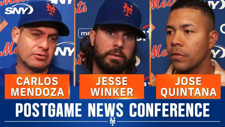 Mets' Jesse Winker, Carlos Mendoza, and Jose Quintana discuss a 5-3 win over the White Sox.