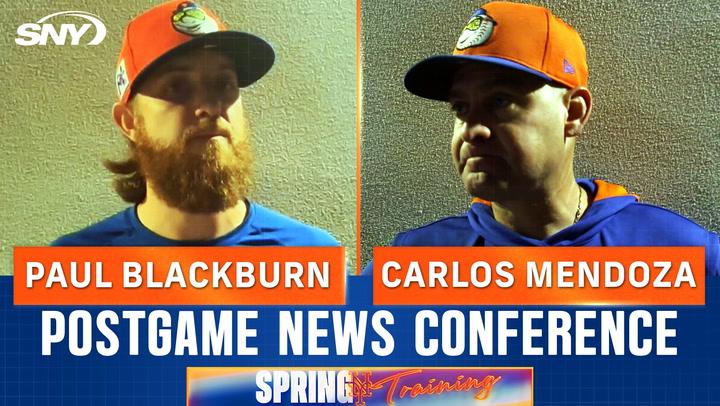 Carlos Mendoza and Paul Blackburn evaluate the Mets pitcher's third spring start 