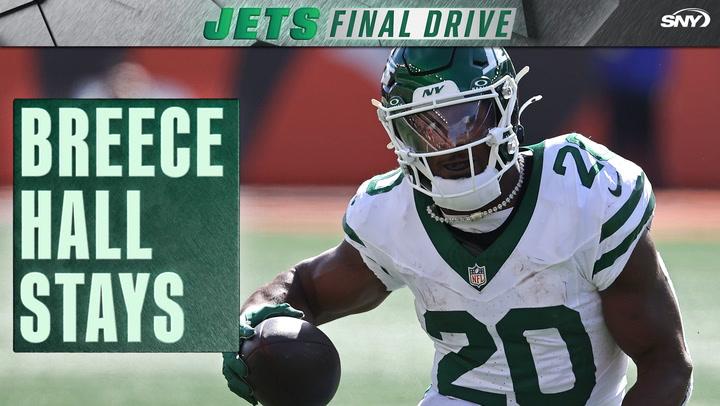 Jets running back Breece Hall stays, as highlighted on SNY's Final Drive.
