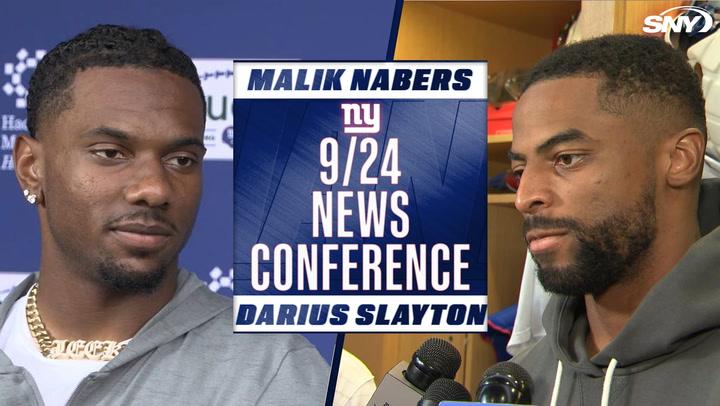 Malik Nabers and Darius Slayton at Giants 9/24 news conference.