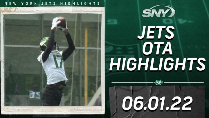 See Sauce in motion, a crazy Garrett Wilson catch, and Zach Wilson throwing during Jets OTAs | Jets Highlights