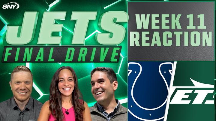 SNY's Jets Final Drive hosts discuss the 28-27 Colts loss and Aaron Rodgers' 2025 return.