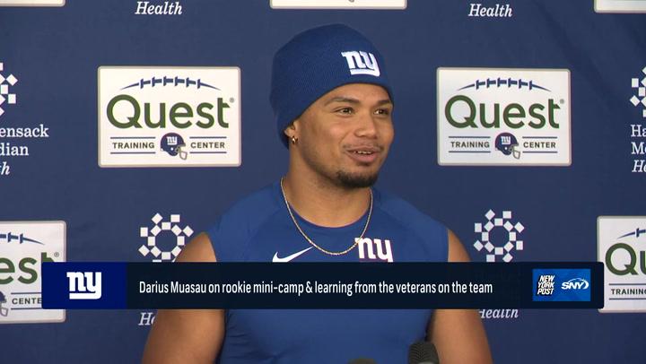 Darius Muasau talks on rookie mini-camp and learning more from Giants teammates