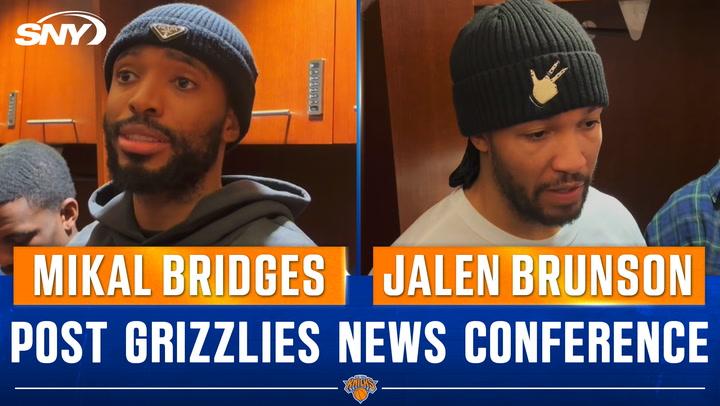 Jalen Brunson, Mikal Bridges on Knicks' offensive clinic vs. Grizzlies