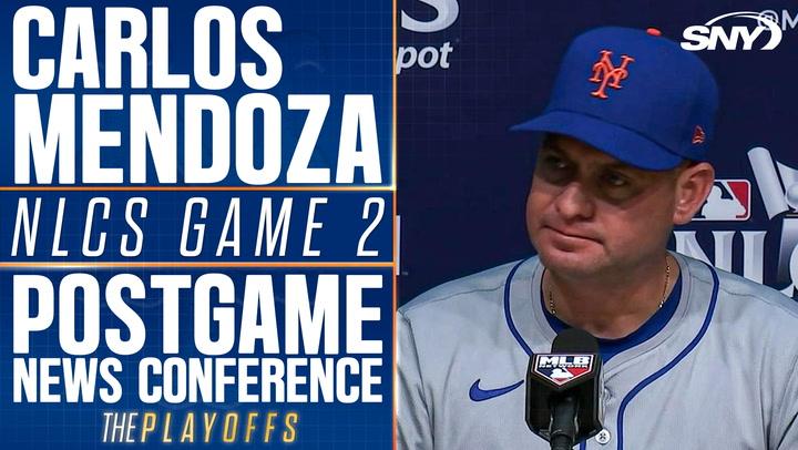 Carlos Mendoza on Mark Vientos' grand slam and postseason success in Mets' Game 2 win