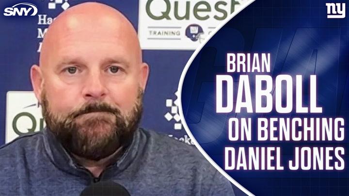 Brian Daboll addresses the Giants' decision to bench QB Daniel Jones for Tommy DeVito.