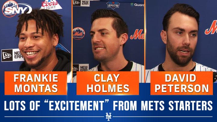 Mets starters Frankie Montas, Clay Holmes and David Peterson feeling 'a lot of excitement' entering 2025 season