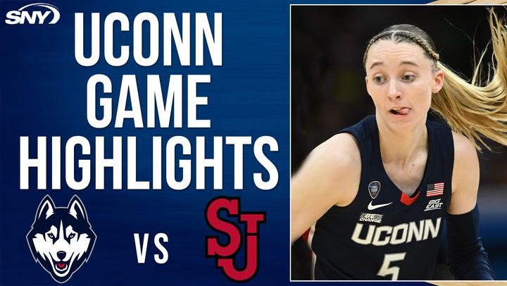 UConn vs. St. John's highlights: Paige Bueckers returns to score 12 points in 71-45 victory.