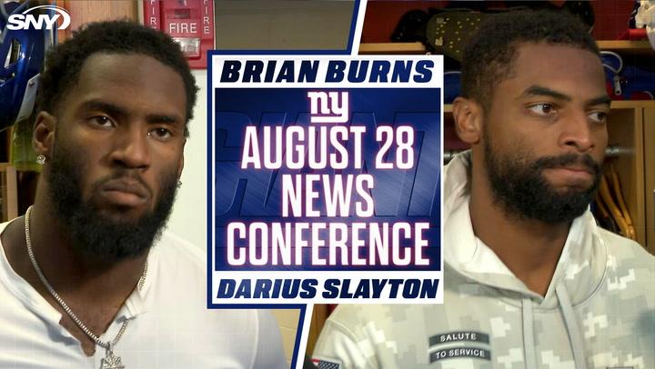 Brian Burns and Darius Slayton on being named Giants' captain