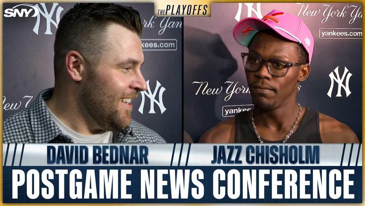 Jazz Chisholm and David Bednar describe 'electric atmosphere' in Yankees Game 3 ALDS win
