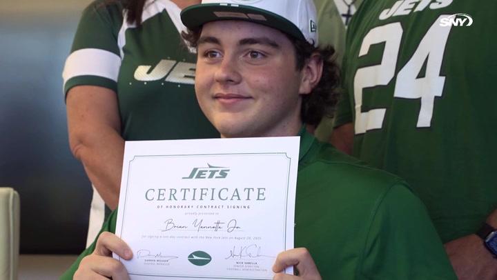 Wanaque teen lives out a dream day with the Jets after critical injury