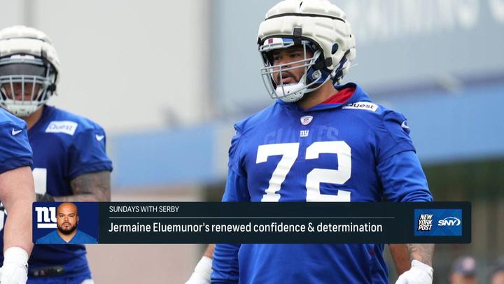 Giants OT Jermaine Eluemunor talks about his resilience and importance of mental health