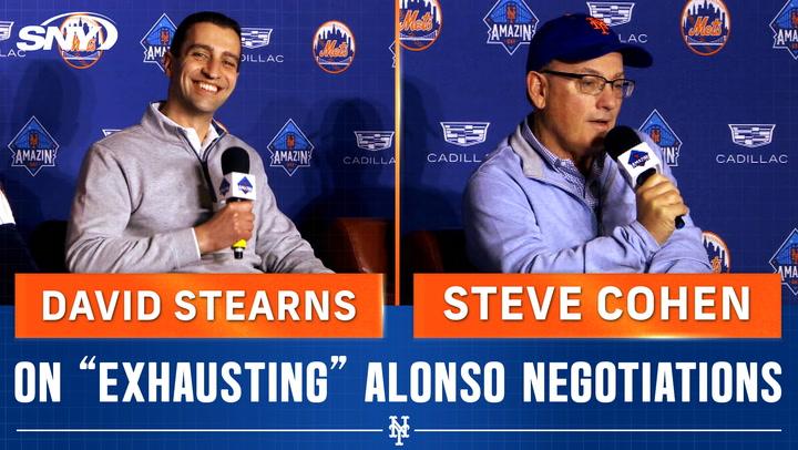 David Stearns and Steve Cohen discuss the Mets 'exhausting' negotiations with Pete Alonso