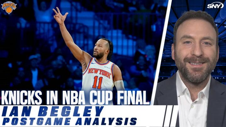 Knicks reach NBA Cup Final, Jalen Brunson pictured, Ian Begley postgame analysis on SNY.