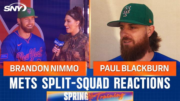 Brandon Nimmo on returning to the outfield and Paul Blackburn on his six strikeout afternoon