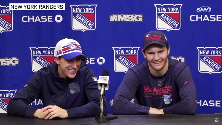 Rangers vs Sharks: Ryan Strome & Jacob Trouba talk Shesterkin injury | Rangers News Conference