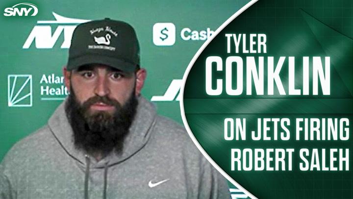 Tyler Conklin discusses Robert Saleh's firing and Aaron Rodgers' strong reaction on the Jets.