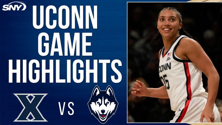 UConn vs Xavier (1/8) | Azzi Fudd shines with 23 points as UConn defeats Xavier 81-27.