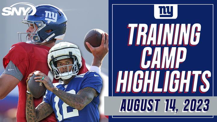 See Daniel Jones connect with Darren Waller, Isaiah Hodgins and Sterling Shepard at Giants camp