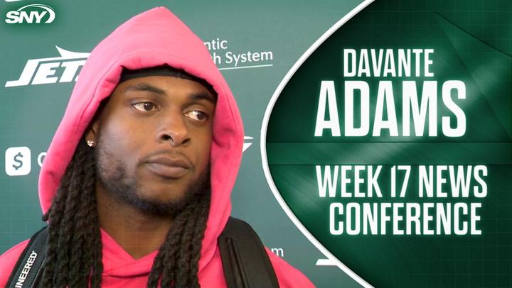 Davante Adams at press conference, optimistic about catching Aaron Rodgers' 500th TD pass.