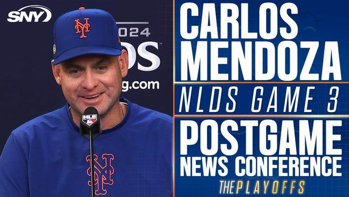 Mets manager Carlos Mendoza talks Sean Manaea, Pete Alonso, turning focus to NLDS Game 4