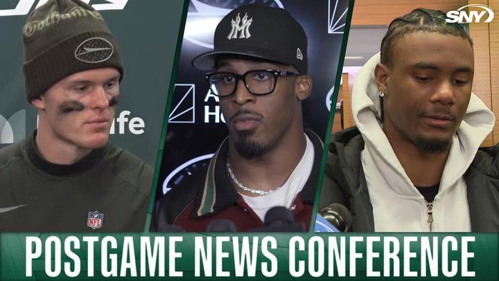 Jets players at postgame news conference