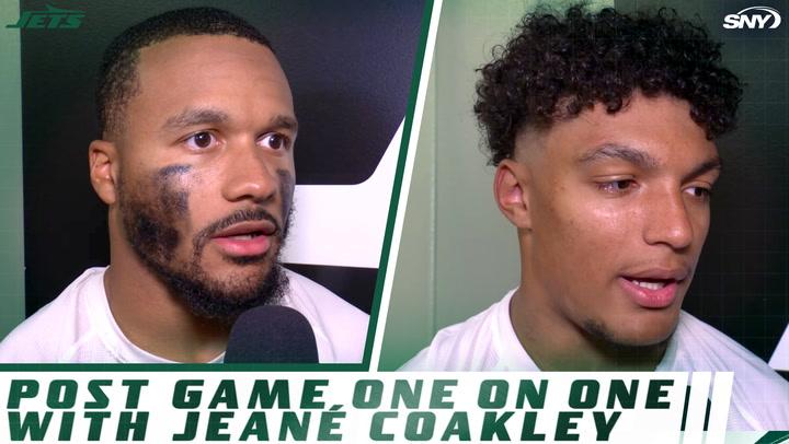 Braelon Allen, Michael Carter II talk Jets' tough loss with Jeane Coakley