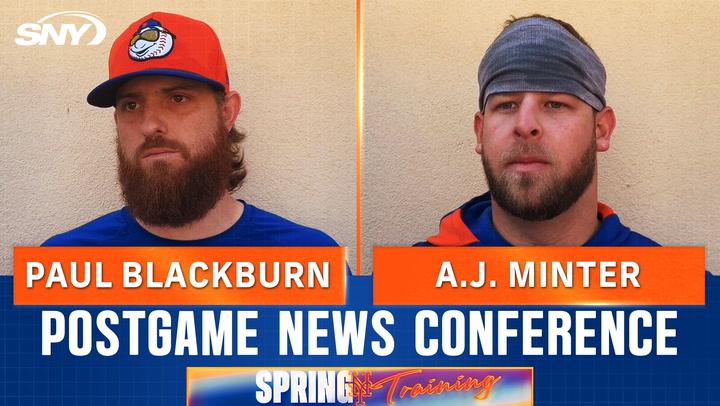 Paul Blackburn on four perfect innings for Mets, A.J. Minter on his spring training debut