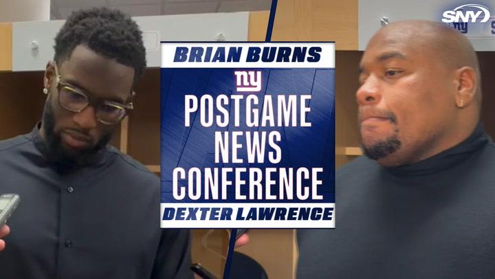 Brian Burns and Dexter Lawrence postgame news conference for the Giants.
