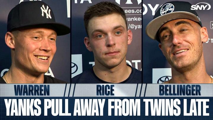 Will Warren, Cody Bellinger and Ben Rice comment on Yankees 'good team win' over Twins