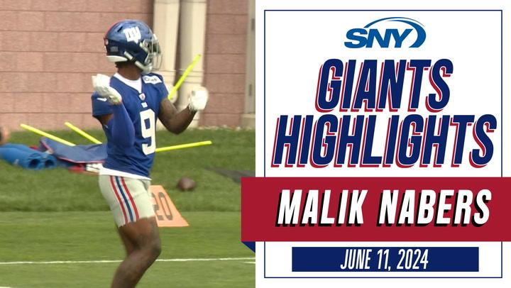Watch Daniel Jones, Malik Nabers, and Kayvon Thibodeaux at Giants minicamp | 6/11/2024