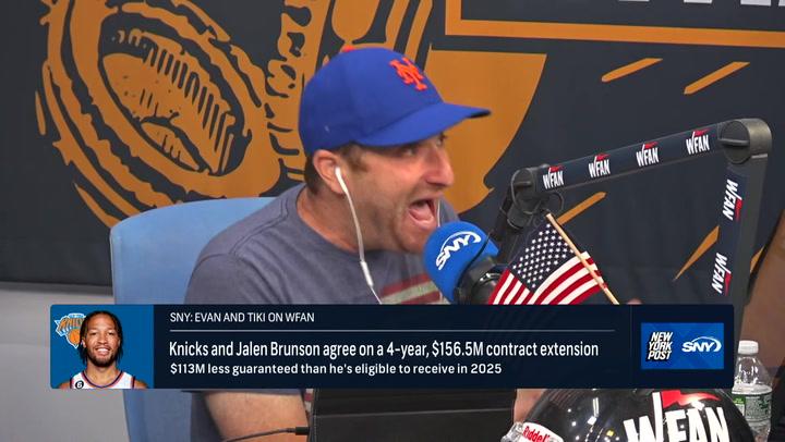 Radio show discussing Jalen Brunson's deal.