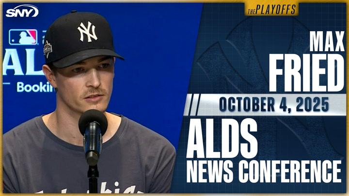 Max Fried at ALDS news conference on October 4, 2025.