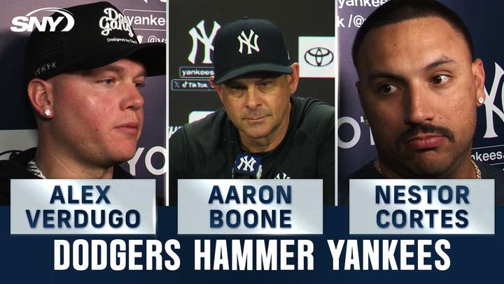 Nestor Cortes, Alex Verdugo and Aaron Boone break down Yankees second straight loss to Dodgers