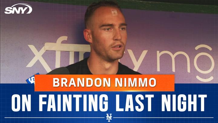 Brandon Nimmo details fainting in his hotel room and cutting his forehead
