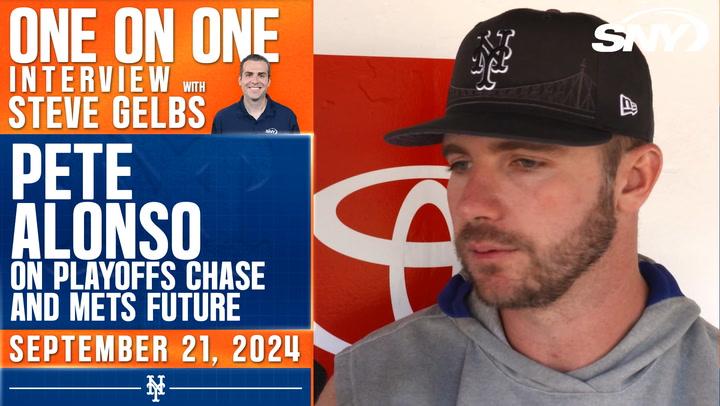 Pete Alonso on Mets fighting to earn wild-card spot and his future in New York