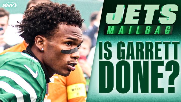 Jets Mailbag graphic with Garrett Wilson and the question "Is Garrett done?"