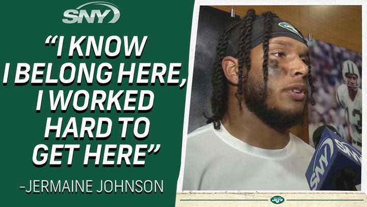 Jeane Coakley goes 1-on-1 with rookie Jermaine Johnson  | Jets Post Game