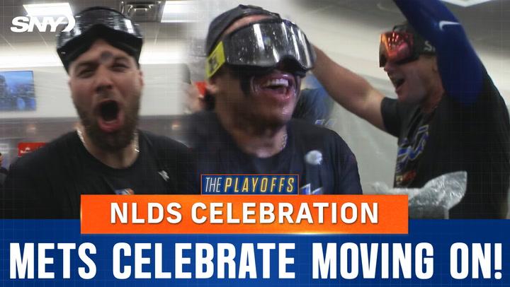 Best moments from Mets' NLDS celebration after Game 4 win over Phillies