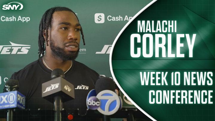 Malachi Corley discusses his dropped touchdown in Jets-Texans game; teammates' support.