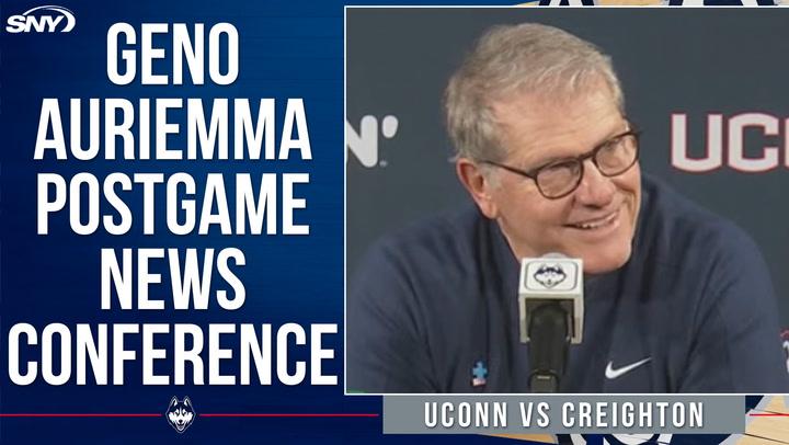 Geno Auriemma discusses UConn's defensive tactics in their 72-53 win over Creighton.