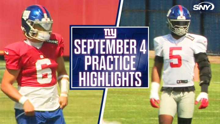 Giants Practice Highlights | Jaxson Dart, Russell Wilson, Kayvon Thibodeaux | 9/4/25