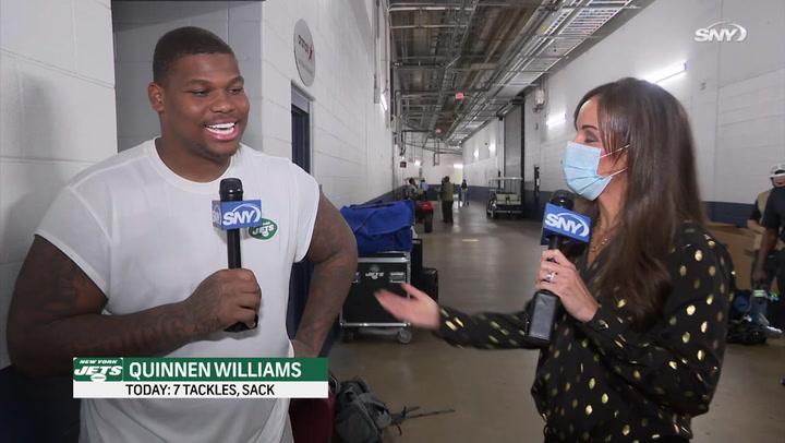 Quinnen Williams on win vs Texans with brother Quincy, Karate Kid celebration | Jets Post Game Live