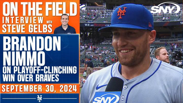 Brandon Nimmo is elated after the Mets secured a playoff spot